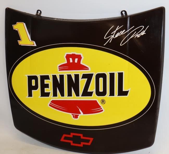 Pennzoil Chevrolet Racing Car Hood Sign Number 1: 28" x 24"