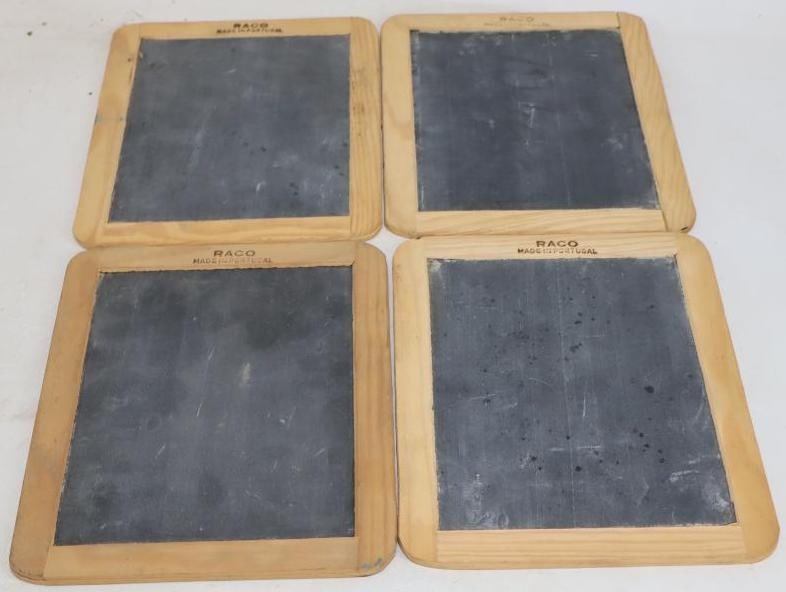 Group of 4 Raco Double Sided Chalk Boards From Portugal: 7.50" x 9.50" each