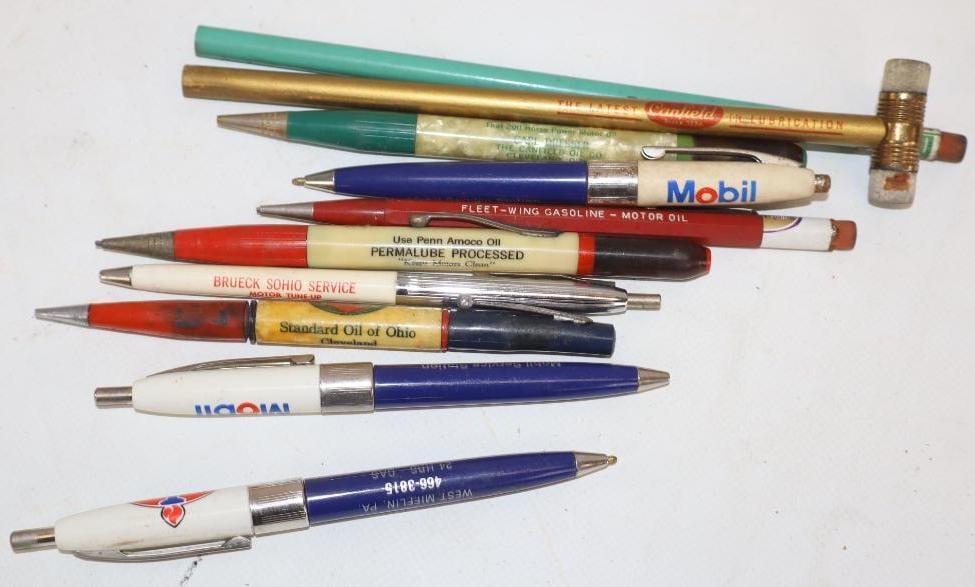 Group of 10 Amoco, Sohio, Canfield, Fleetwing And William Penn Advertising Pens And Pencils (1 of 3)