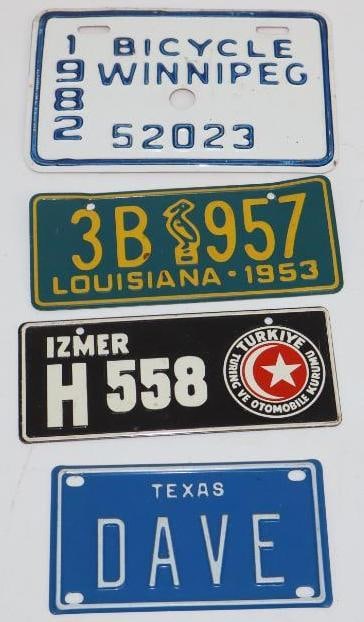 Group of 4 Cereal Box and 1982 Winnipeg Bicycle License Plates (1 of 2)