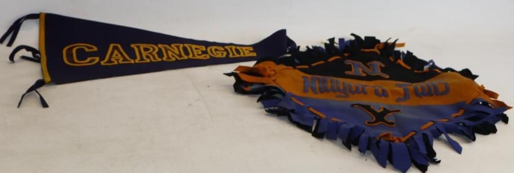 Group of 2 Carnegie And Niagara Falls Felt Pennant And Banner (1 of 4)