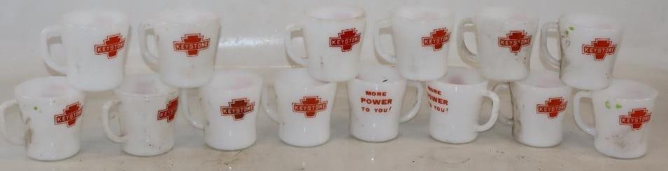 Group of 14 Keystone More Power To You Coffee Mugs: 3.25" x 4" x 3.25"