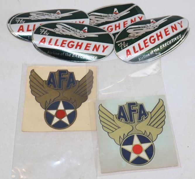 Group of 10 AFA And Allegheny Airline Stickers (1 of 2)