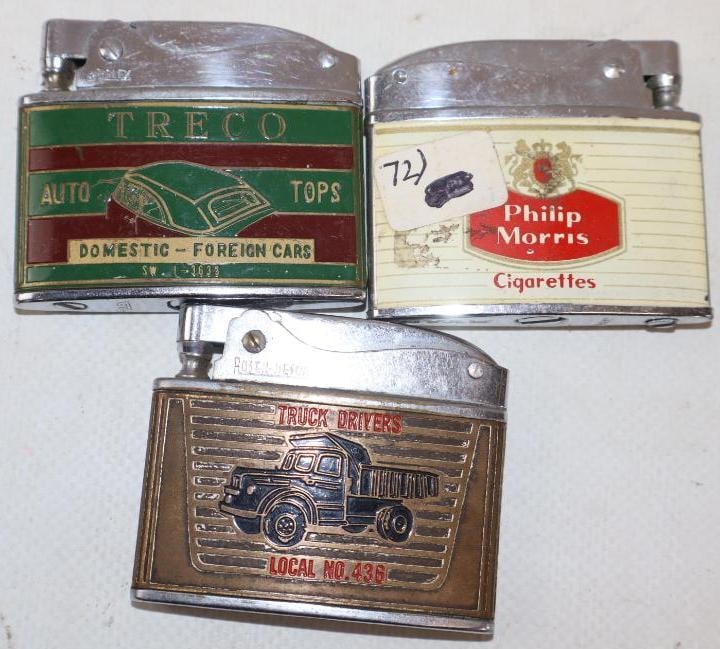Group of 3 Rosen, Ryan And Rolex Advertising Refillable Lighters (1 of 2)