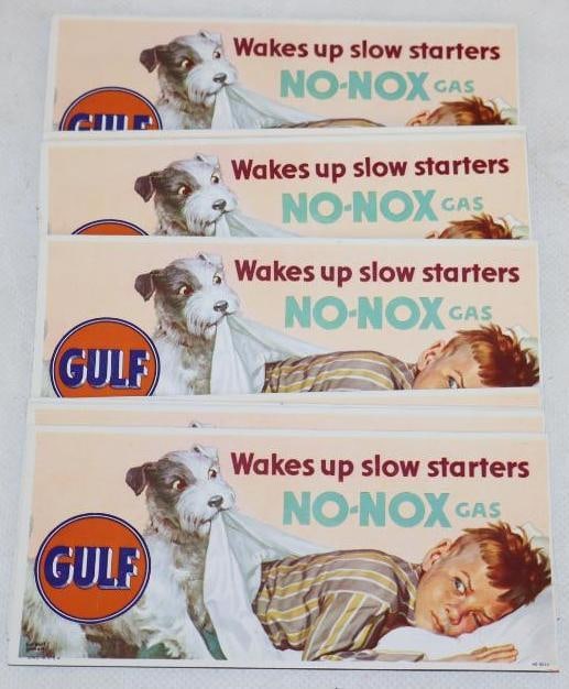 Group of 12 Gulf No Nox Advertising Ink Blotters: 6" x 2.75" each