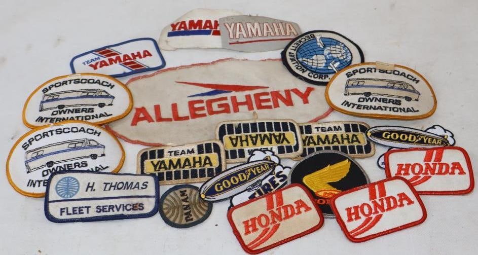 Group of 19 Goodyear, Yamaha, Honda, Sport Coach And Allegheny Dealership And Aviation Patches (1 of 2)