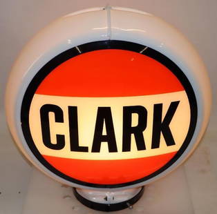 Clark Gasoline Gas Pump Globe on Capco Body: This is a complete globe with two very nice lenses on a newer Capco body. The lenses are 13.5". 16.5 x 16" x 7" overall.