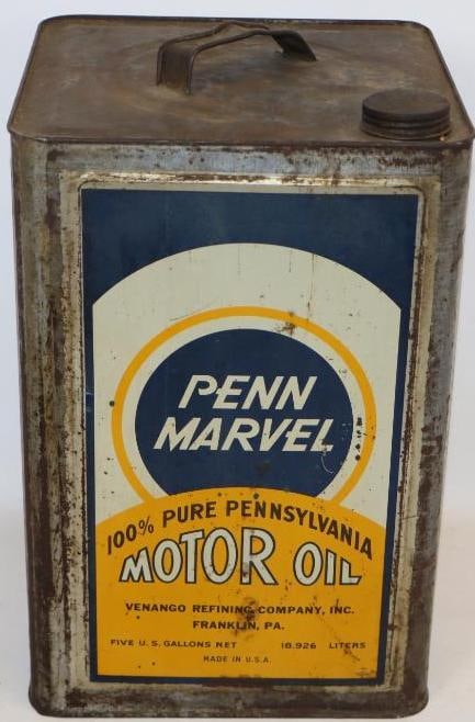 Venango Refining Co Penn Marvel 5 Gallon Motor Oil Can (1 of 7)