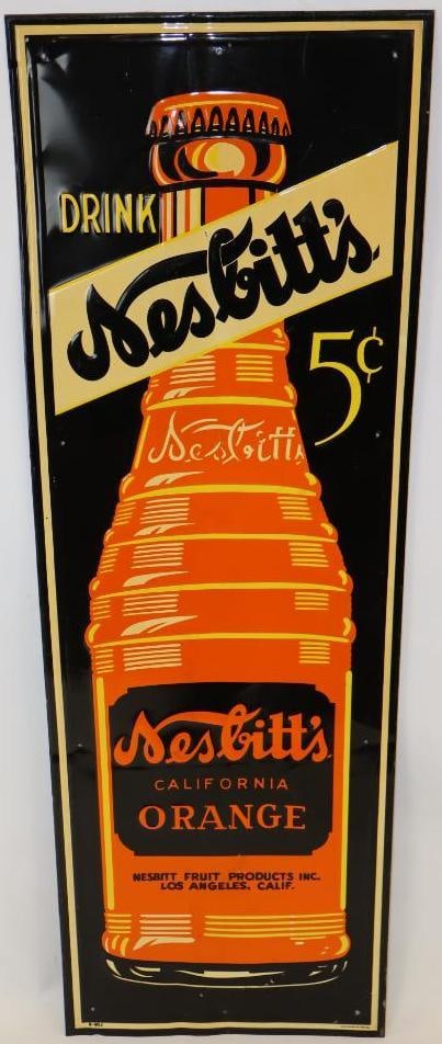 Drink Nesbitt's Orange Soda Vertical SST Advertising Sign (1 of 8)