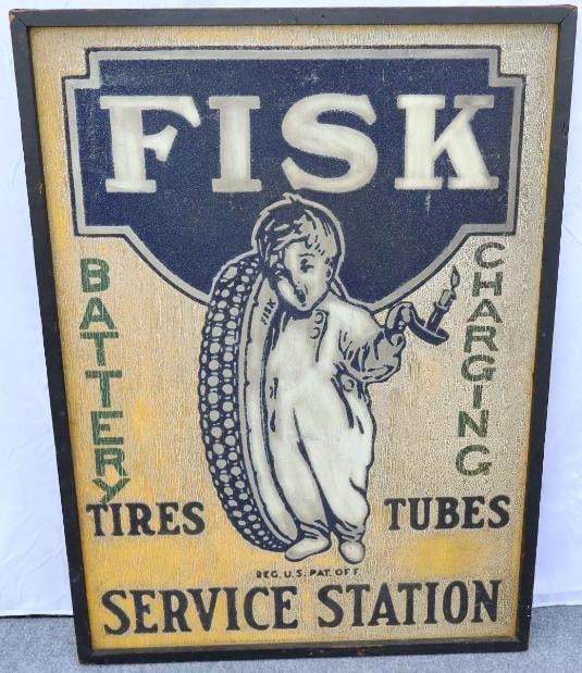 Fisk Tires and Tubes Service Station Smaltz Sign (1 of 10)