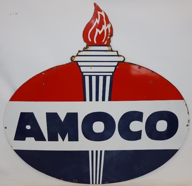 Amoco American Oil DSP Porcelain Sign (1 of 14)