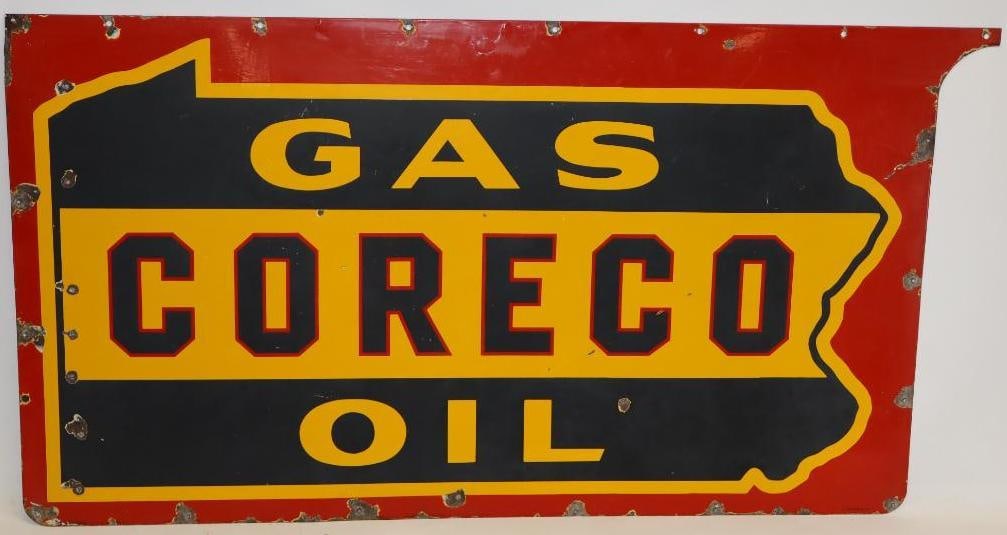Coreco Gas and Oil DSP Porcelain Station Sign (1 of 13)