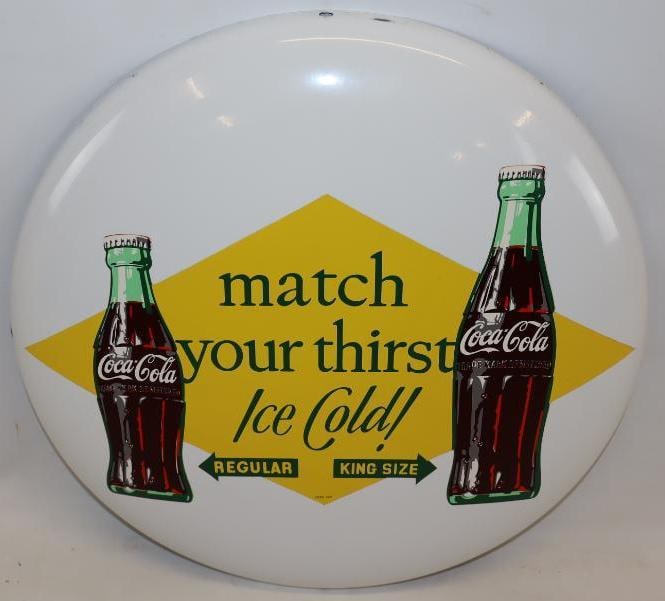 Coca-Cola Match Your Thirst Ice Cold! SST Button Sign (1 of 7)