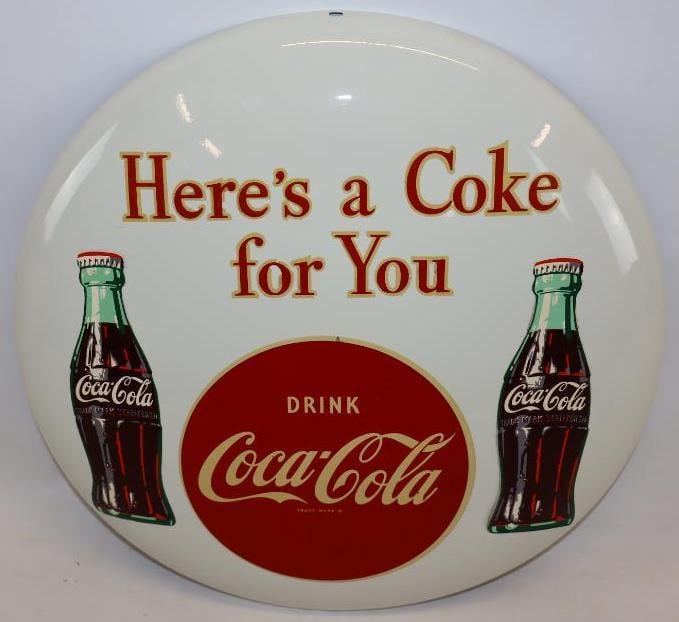 Coca-Cola Here's A Coke For You SST Button Sign (1 of 8)