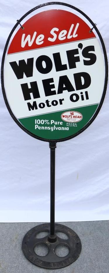 We Sell Wolf's Head Motor Oil DST Curb Sign (1 of 13)