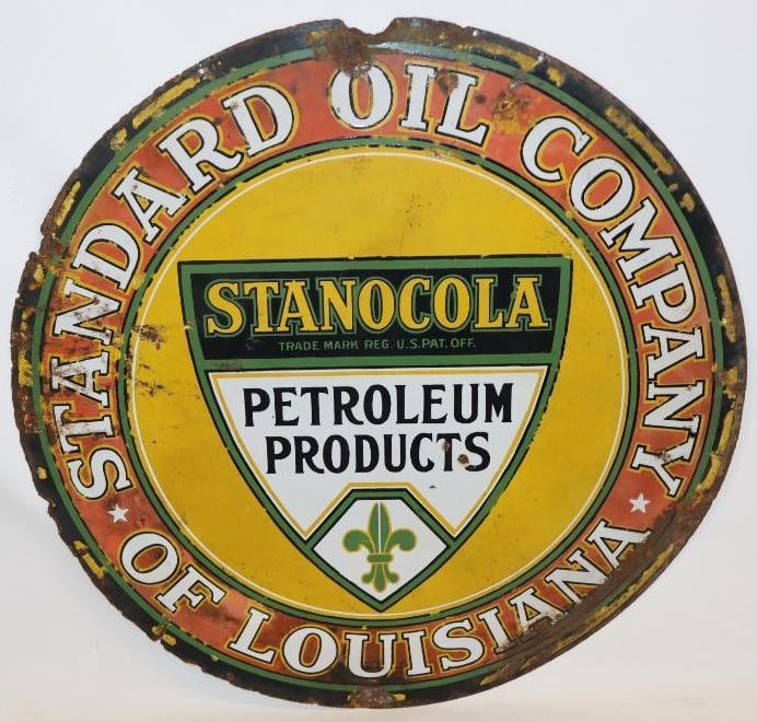 Standard Oil of Louisiana Stanocola DSP Porcelain Sign (1 of 12)