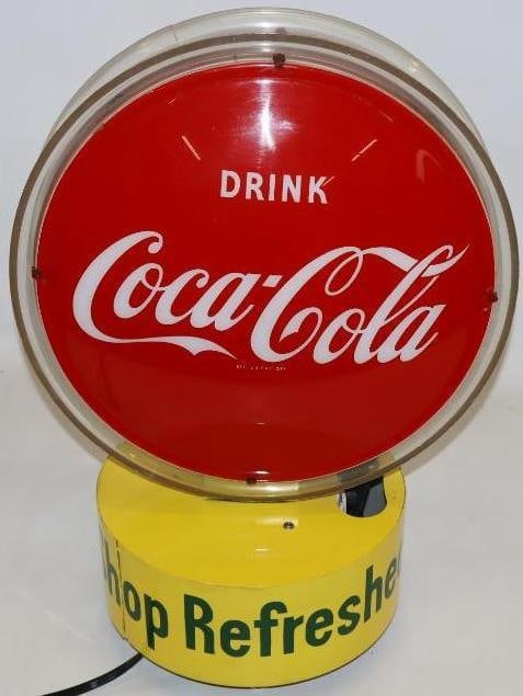 Drink Coca-Cola "Shop Refreshed" Rotating Light Up Display Sign (1 of 10)