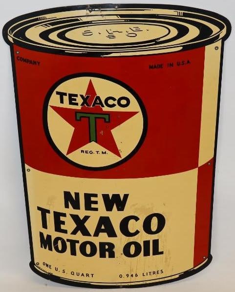 New Texaco Motor Oil Die Cut SST Oil Can Sign (1 of 8)