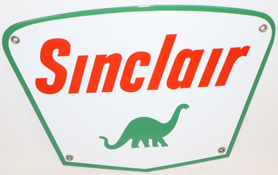 Sinclair Trapezoid SSP Porcelain Medium Truck Door Sign (1 of 7)
