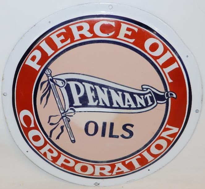 Pierce Pennant Oil Corporation Porcelain Sign (1 of 5)