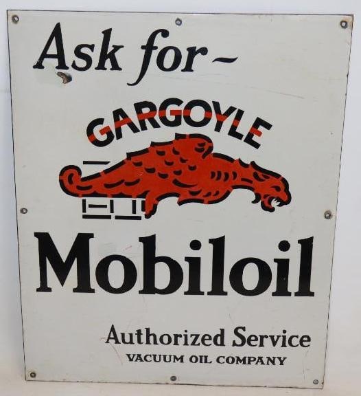 Ask for Gargoyle Mobiloil Authorized Service SSP Porcelain Cabinet Sign (1 of 9)