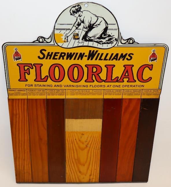 Die Cut Sherwin Williams Floorlac Advertising Display Sign (1 of 6)