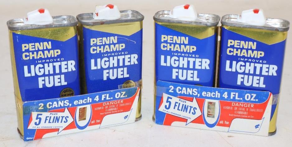 Group of 2 Two Pack Penn Champ Lighter Fluid Display Packages: 8oz. Each pack