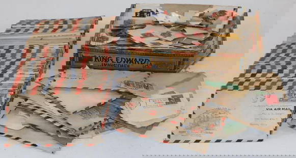 Large Group of 1, 2, 3, and 6 Cent Used Stamps: Largest Envelope is 6.5" x 3.5"