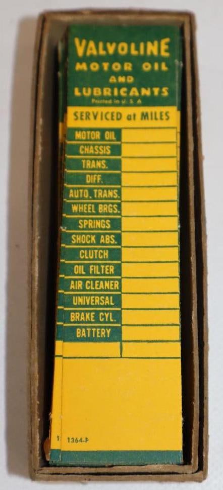 Group of 80 Unused Valvoline Oil Change Reminder Tags: 5" x 1.5" each