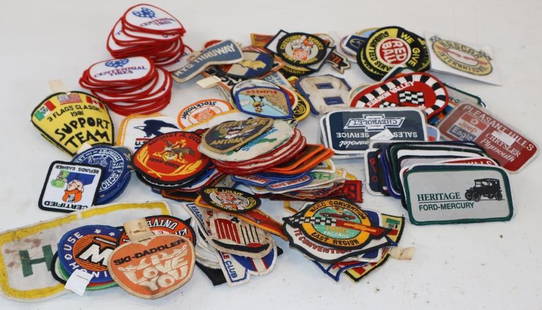 Group of 191 Advertising Coat Patches: Largest is 7" x 4"