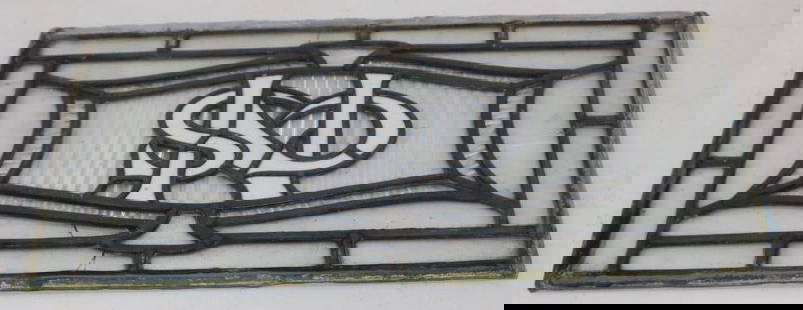 NCS Stained Glass Window: There are a couple cracks on the glass. 18" x 10"