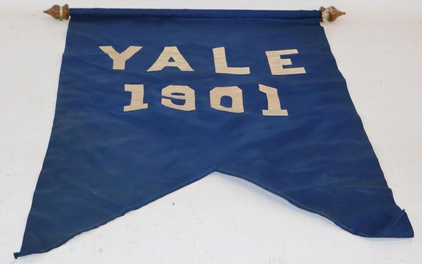 1901 Yale University Advertising Banner: 23" x 27"