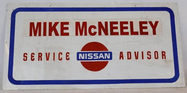 Mike McNeeley Nissan Service Advisor Double Sided Dealership Sign: 24" x 48"