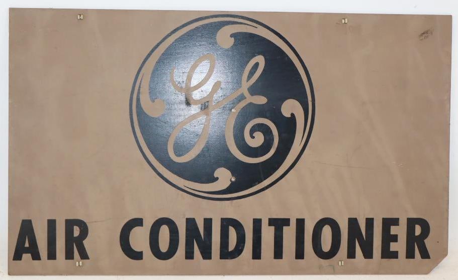 General Electric Air Conditioner Single Sided Masonite Sign (1 of 2)