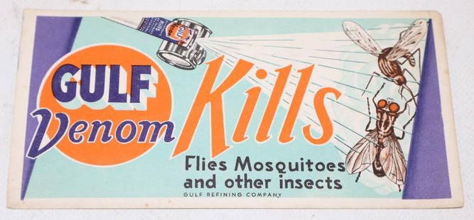 Gulf Venom Insect Killer Graphic Ink Blotter: 6" x 3"