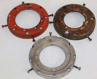 Group of 3 Gas Pump Globe Holders: 7.5" x 7.5" x 1" each