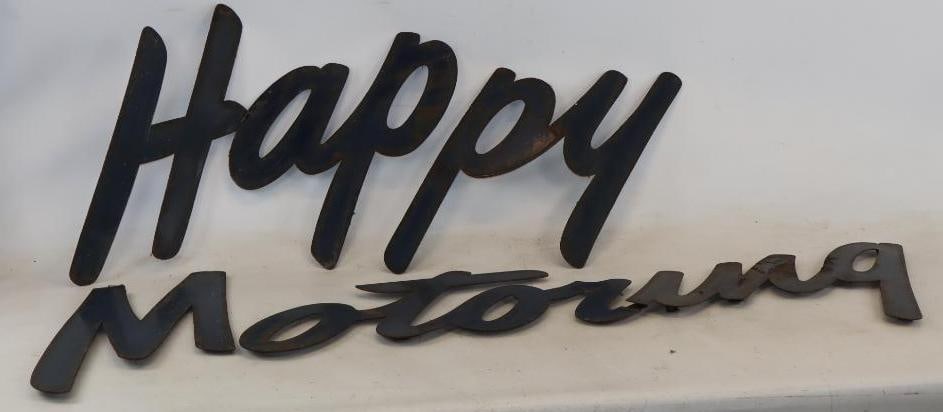 Esso Happy Motoring Gas Station Porcelain Advertising Sign (1 of 4)