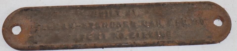 Steel Embossed Built by Pullman-Standard Car Mfg Co. Railroad Nameplate (1 of 3)