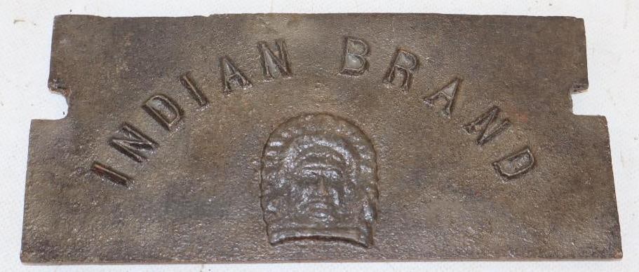 Bronze Embossed Indian Brand Advertising Nameplate by C.D Ironworks: 8.5" x 4"