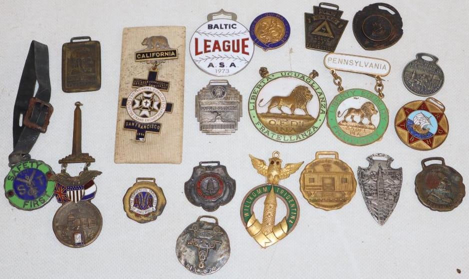 Group of 20 Advertising Watch fobs & Pinback Badges (1 of 4)