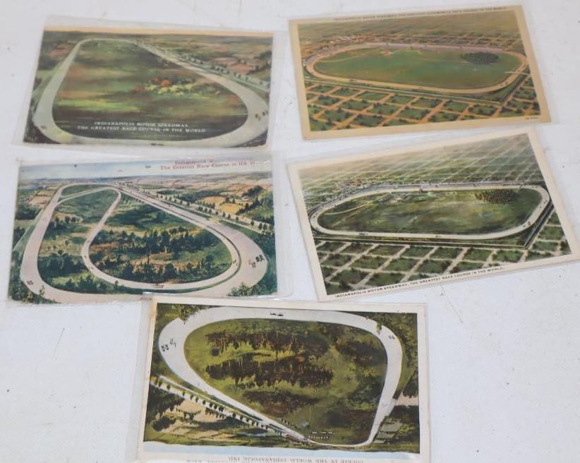 1910's and 20's Indianapolis Motor Speedway Postcards: Two are unused. 5.5" x 3.5" each