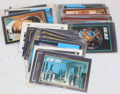 Group of 72 1990's Star Trek Trading Cards: 2.5" x 3.5" each