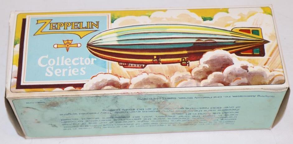 Tin Litho Zepplin Wind Up Toy in Original Box: 9.5" x 3" x 3.5"