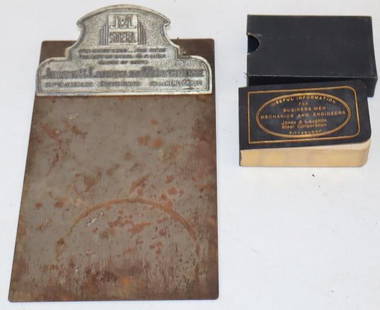 Group of 2 J&L Steel Pocket Guide and Embossed Clipboard: Largest is 9" x 5" x 1"