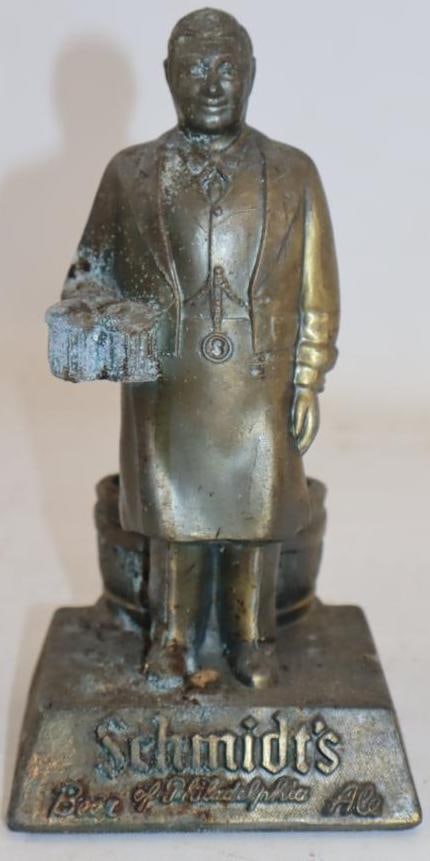 Schmidt's Beer and Ale Bronze Advertising Bartop Statue (1 of 3)