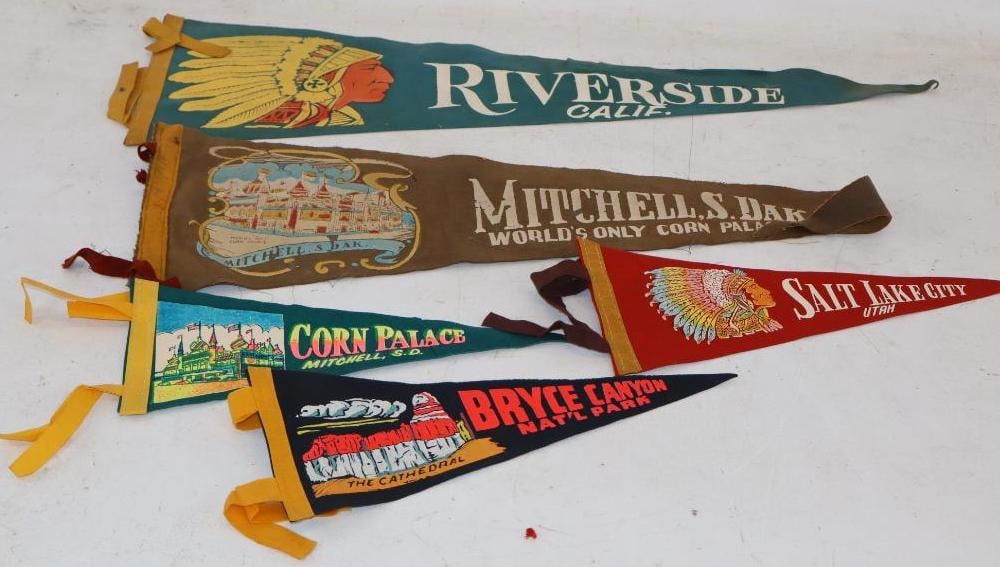 Group of 5 Bryce Canyon National Park, Salt Lake City, Corn Palace, Mitchell S. Dakota, and: Largest is 9" x 26"