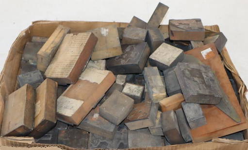 Group of 98 Bronze Stamps: Largest is 7.5" x 3.5" x 1"