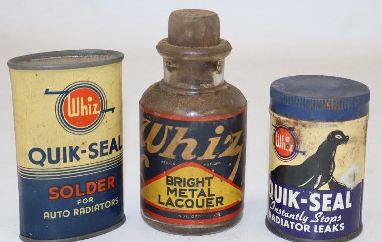Group of 3 Whiz Quik-Seal, and Bright Metal Lacquer Cans and Bottle (1 of 2)