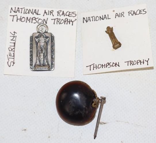 Group of 3 National Air Race Thompson Trophy Pins, and Charm (1 of 2)