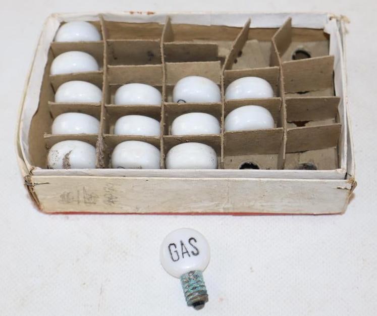 Group of 13 Toy Gas Pump Globe Shaped Lights in Original Box (1 of 2)